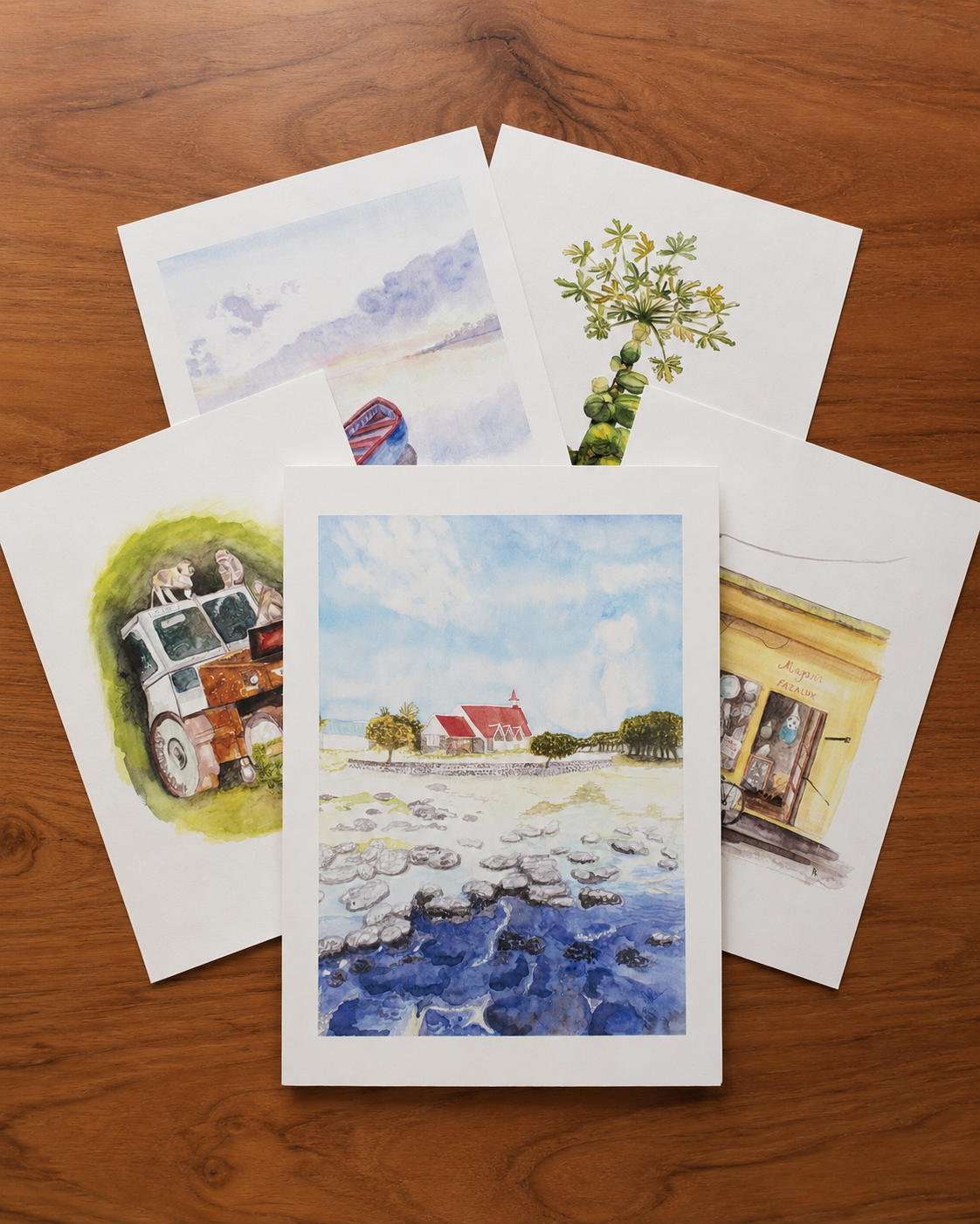 Collection of watercolor prints
